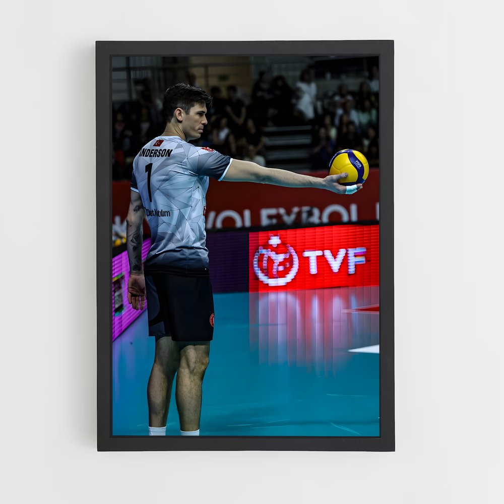 Poster La Magie du Jaune – affiche Volleyball (vue 2)